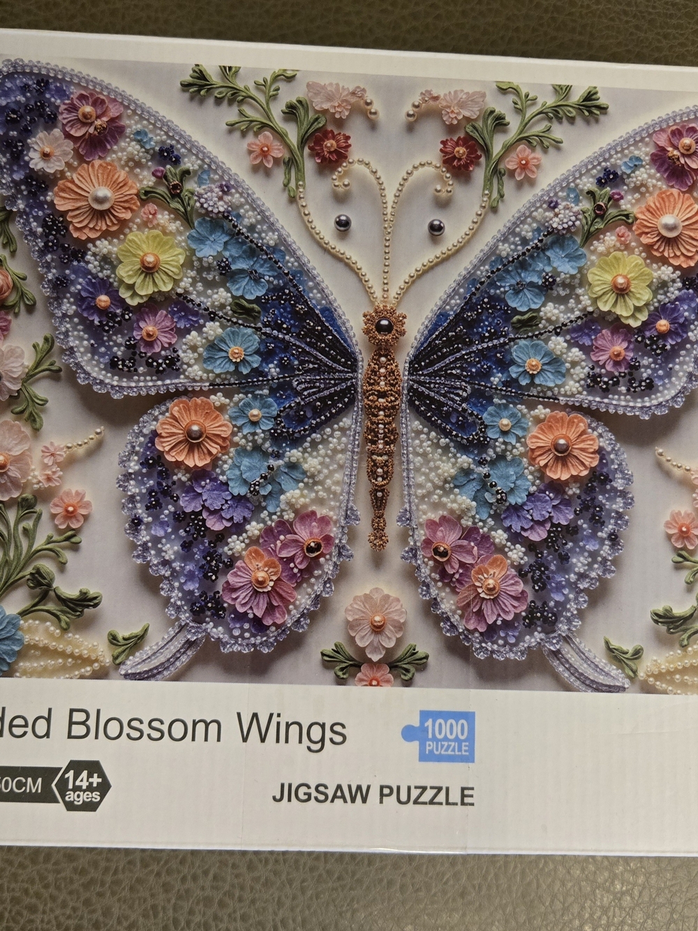 Beaded Blossom Wings Butterfly Jigsaw Puzzle - Multicolor
